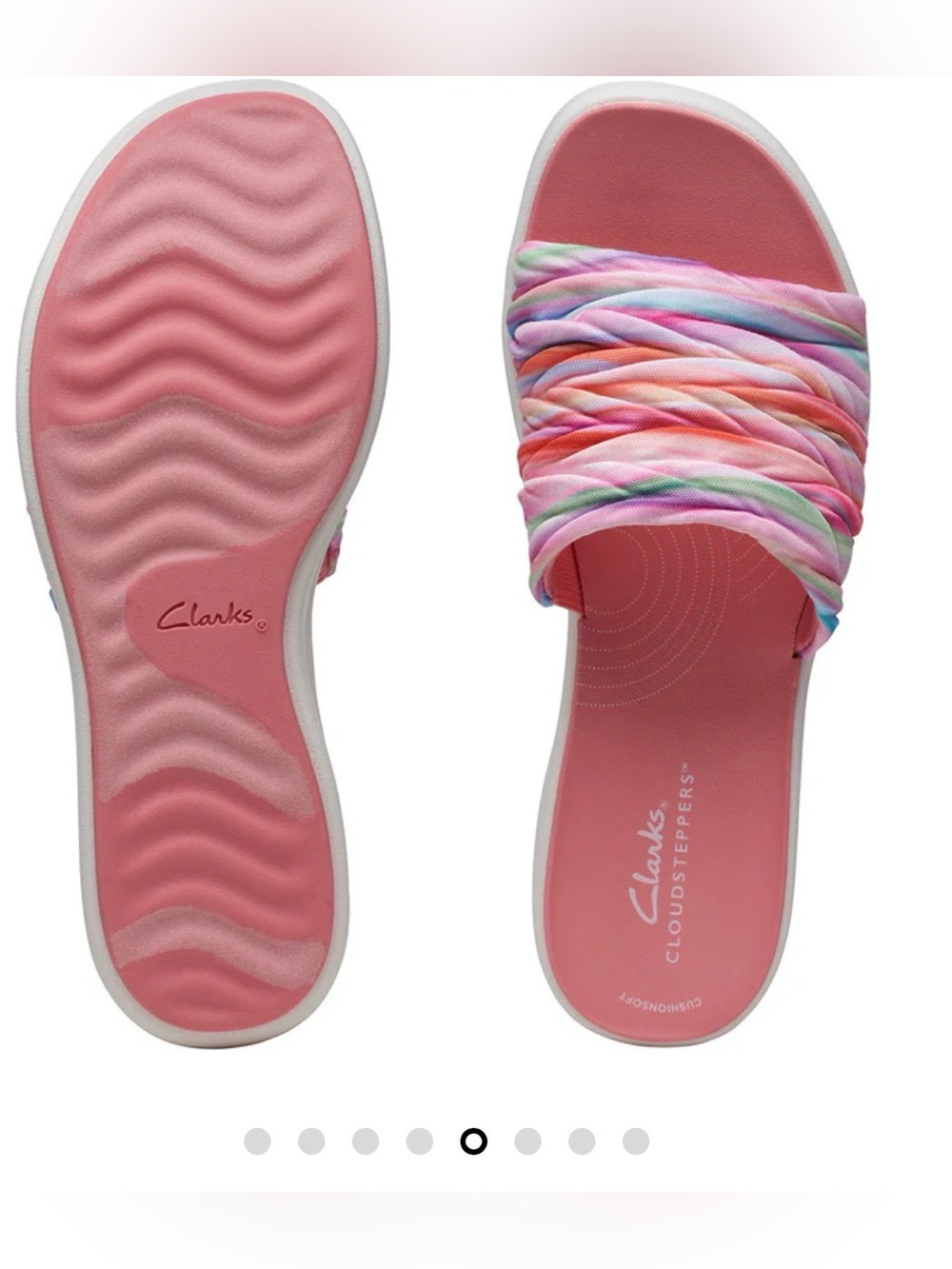 Clarks Cloudstepper Women’s Drift Petal Wedge Sandals in Multi SZ 10 NWOT